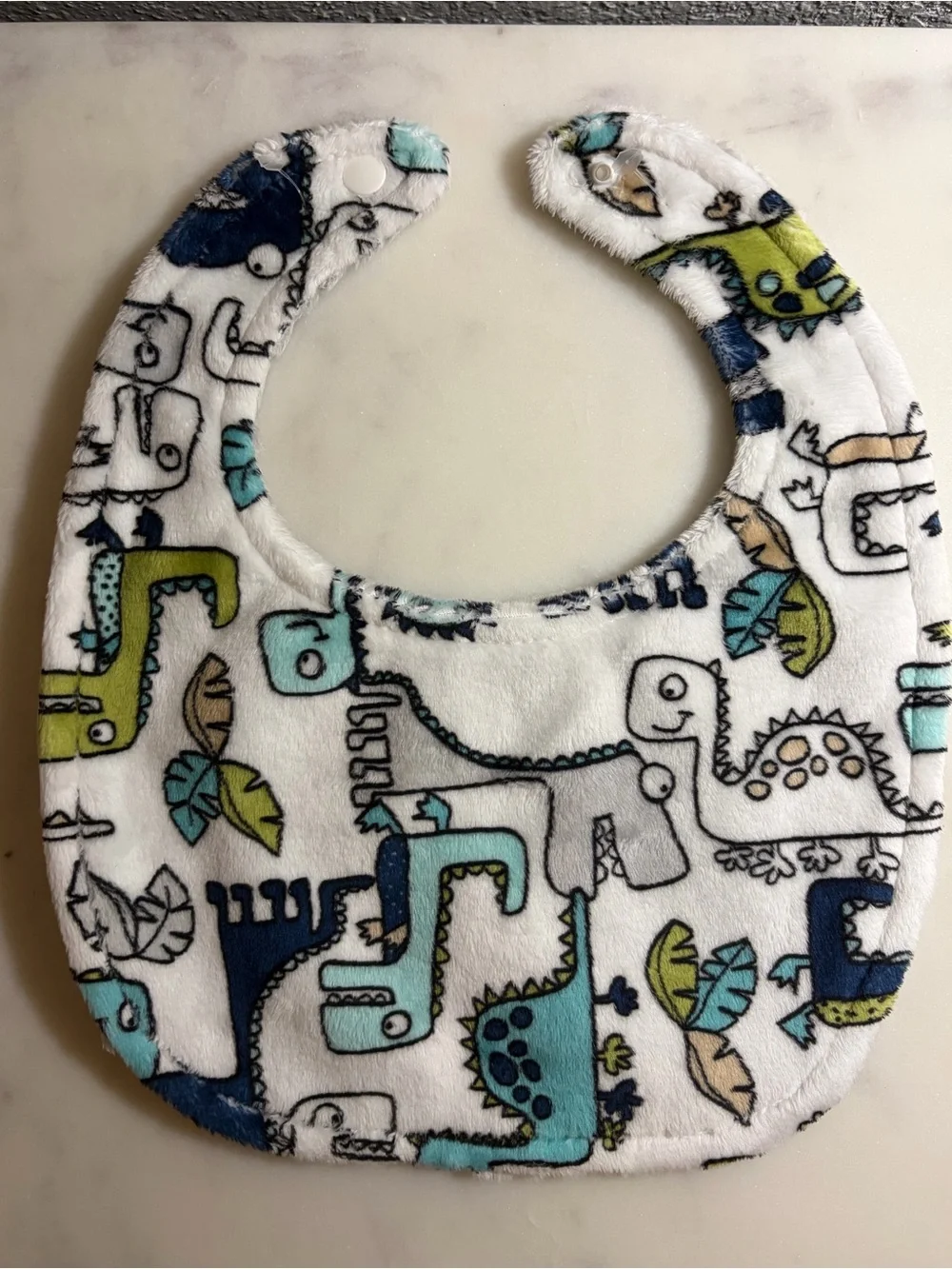 Baby Bib Set with Dino, animal & Fish Prints - 3 Pack